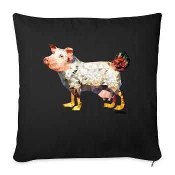 Truie laitière en ponte - Coussin et housse de 45 x 45 cm - noir - Devant