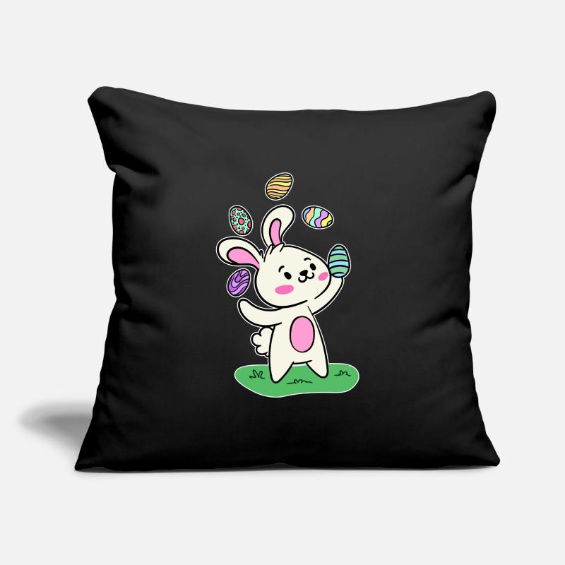 Easter bunny Easter bunny Easter eggs Happy Easter Sofa pillow with filling 45cm x 45cm