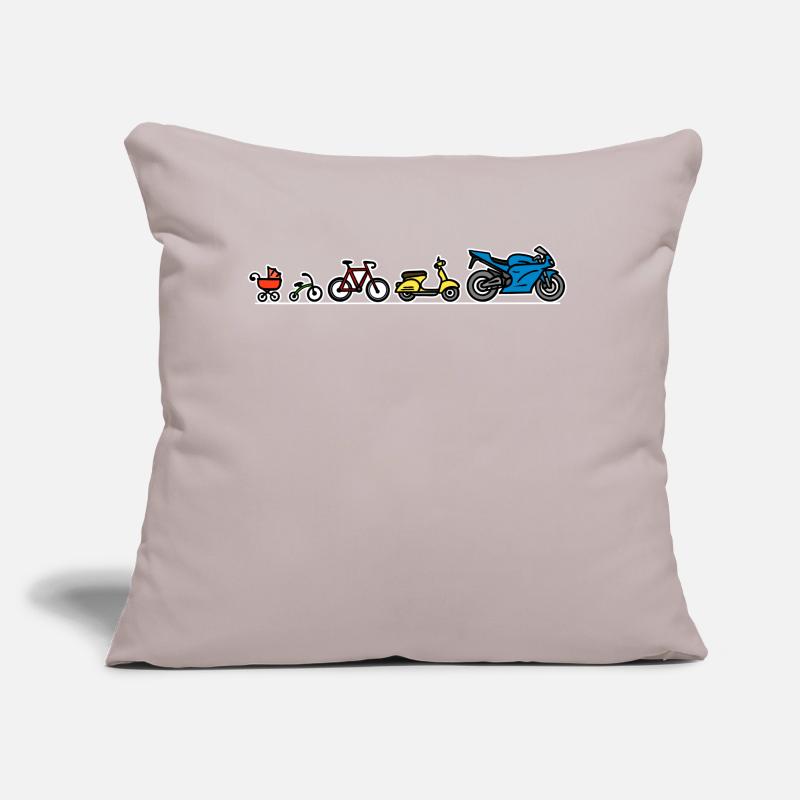 Evolution du développement de la moto Biker Evolution Coussin et housse de 45 x 45 cm