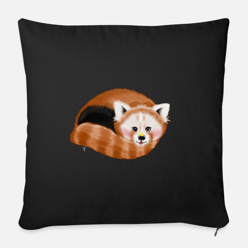 Baby Roter Panda - Sofakissen mit Füllung 45 x 45 cm - Schwarz