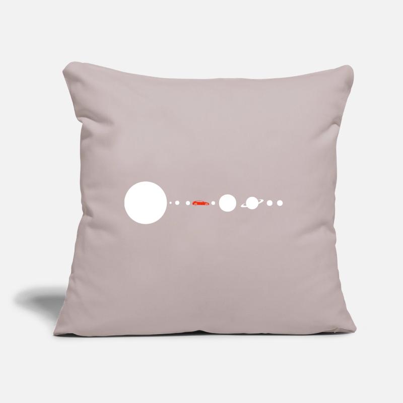 Tesla dans le système solaire spatial SpaceX Coussin et housse de 45 x 45 cm