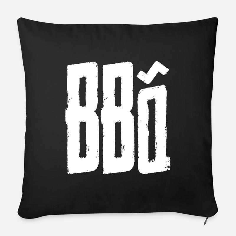 Design imprimé inspiré des graffitis - Coussin et housse de 45 x 45 cm - noir