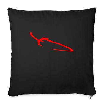 chili - Sofa pillow with filling 45cm x 45cm - black - Front