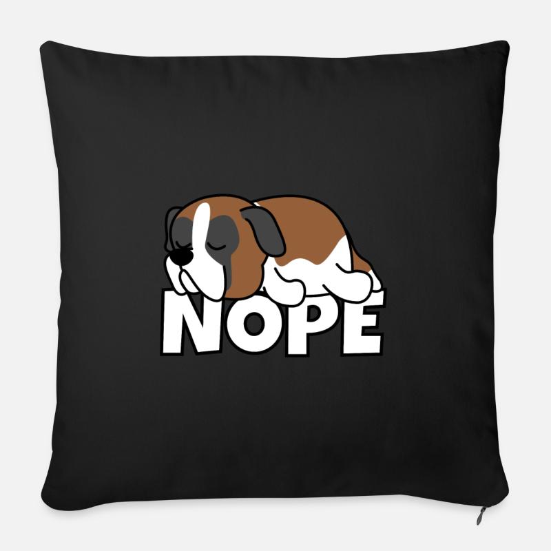 Nope Bernhardiner Hund - Sofakissen mit Füllung 45 x 45 cm - Schwarz