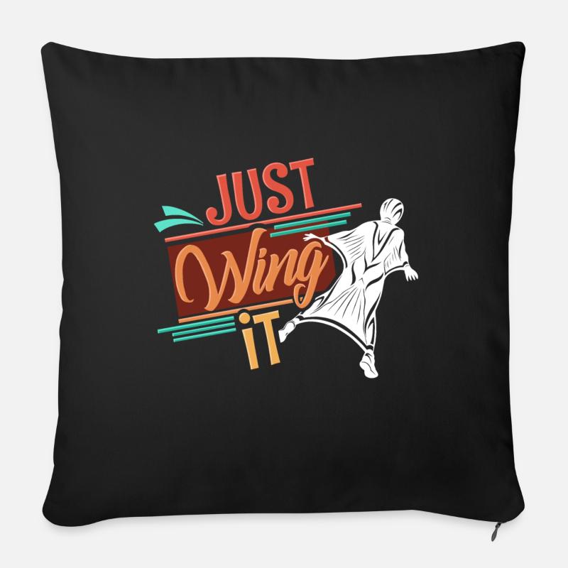 Wingsuit - Sofakissen mit Füllung 45 x 45 cm - Schwarz