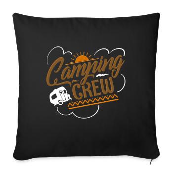 Équipe de camping-car - Coussin et housse de 45 x 45 cm - noir - Devant