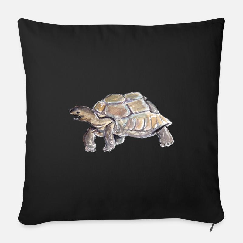 Schildkröte - Sofakissen mit Füllung 45 x 45 cm - Schwarz