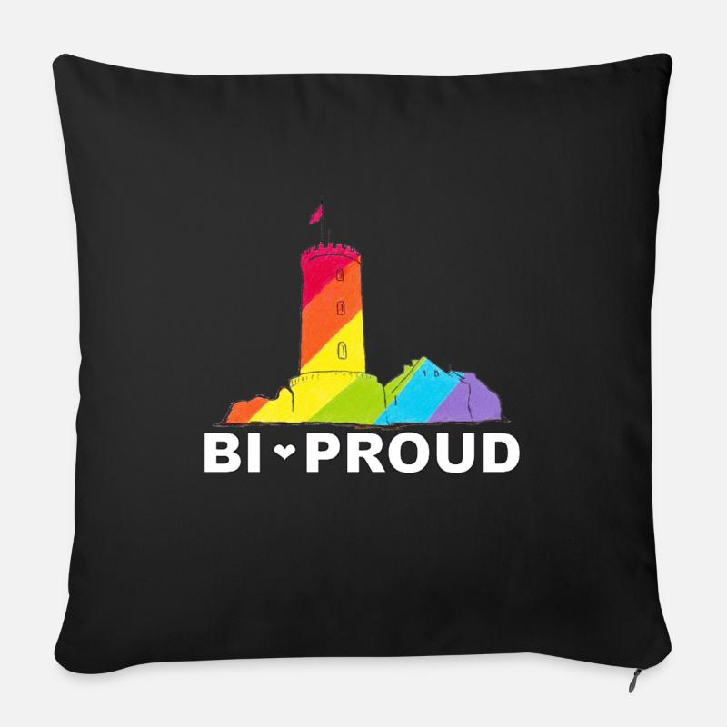 BI PROUD - Sofakissen mit Füllung 45 x 45 cm - Schwarz
