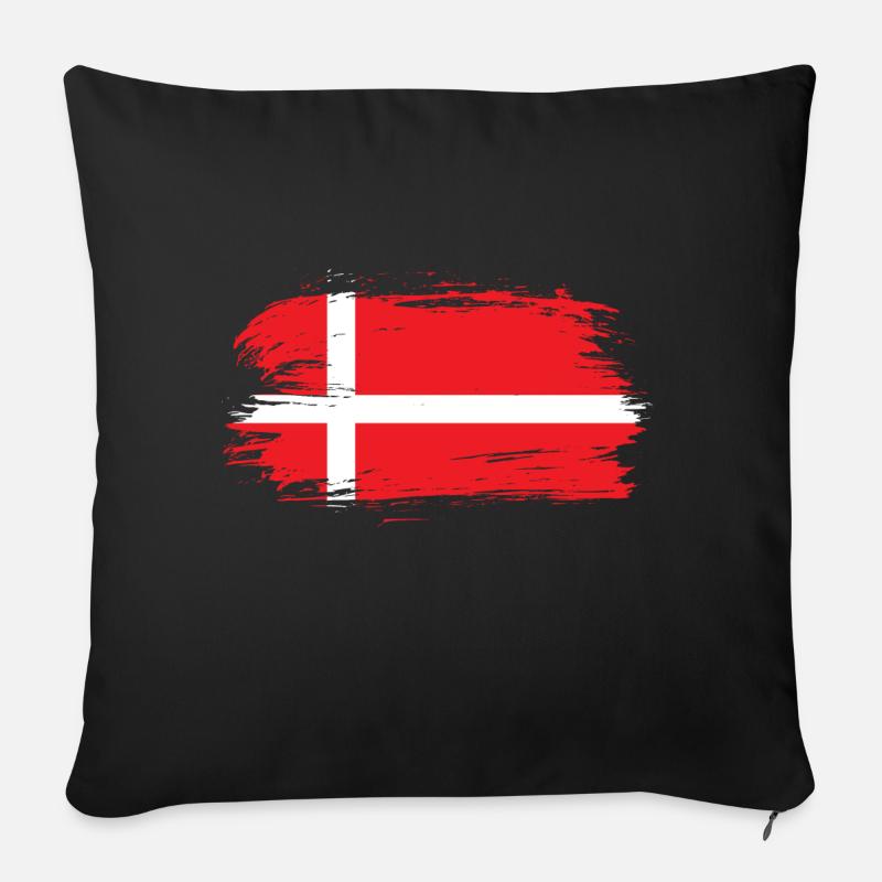 Dänemark Flagge - Sofakissen mit Füllung 45 x 45 cm - Schwarz