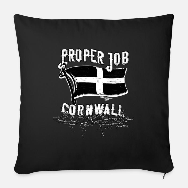 Richtiger Job Cornwall - Sofakissen mit Füllung 45 x 45 cm - Schwarz