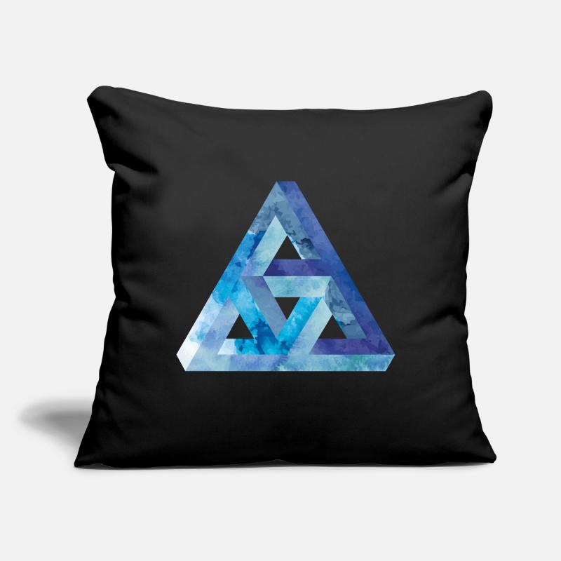 Optical illusion triangle Escher Sofa pillow with filling 45cm x 45cm