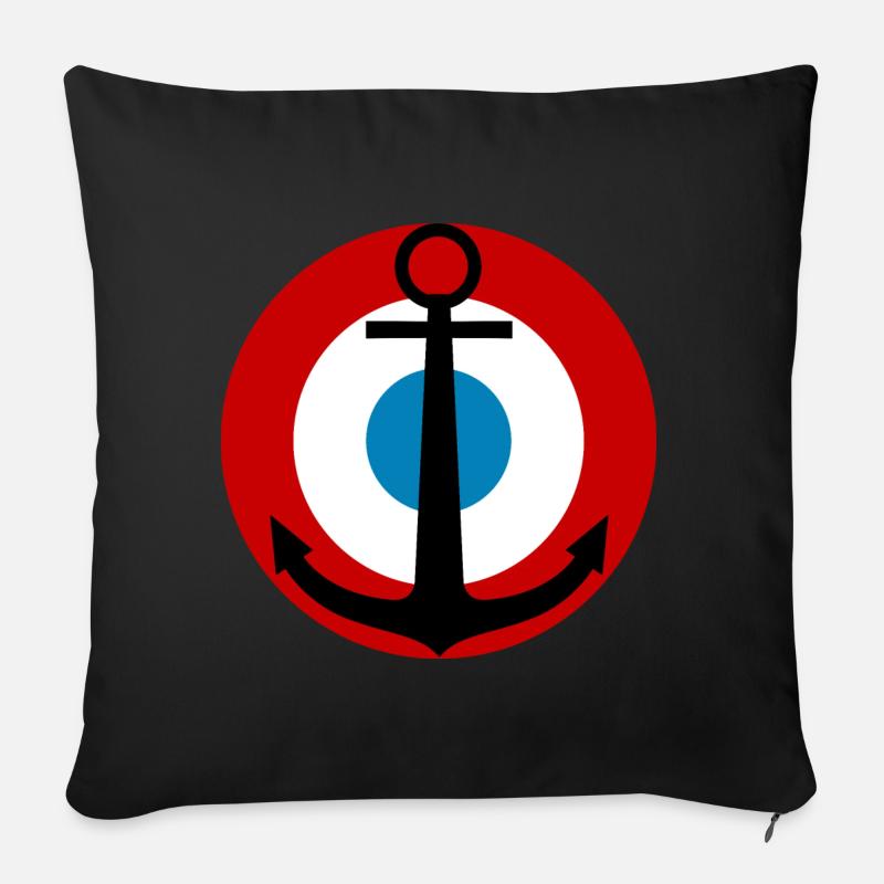 COCARDE MARINE - AS2010 - Coussin et housse de 45 x 45 cm - noir