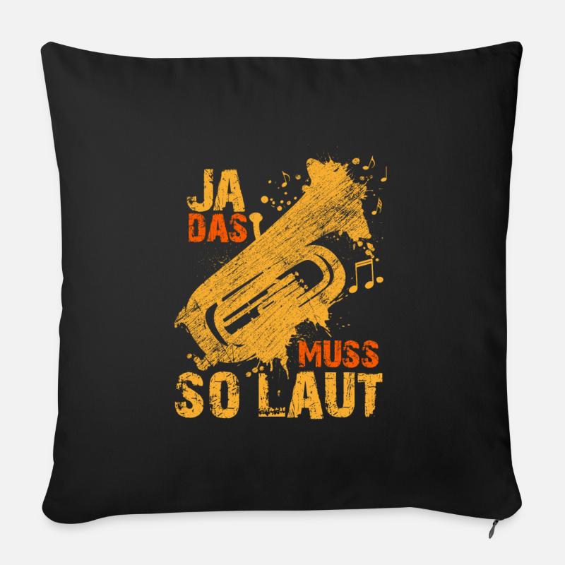 Herren Tuba Spruch - Sofakissen mit Füllung 45 x 45 cm - Schwarz