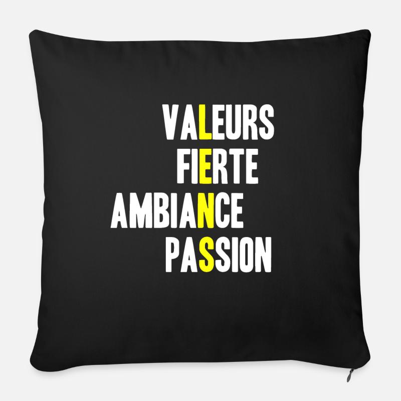 Valeurs Lens - Coussin et housse de 45 x 45 cm - noir