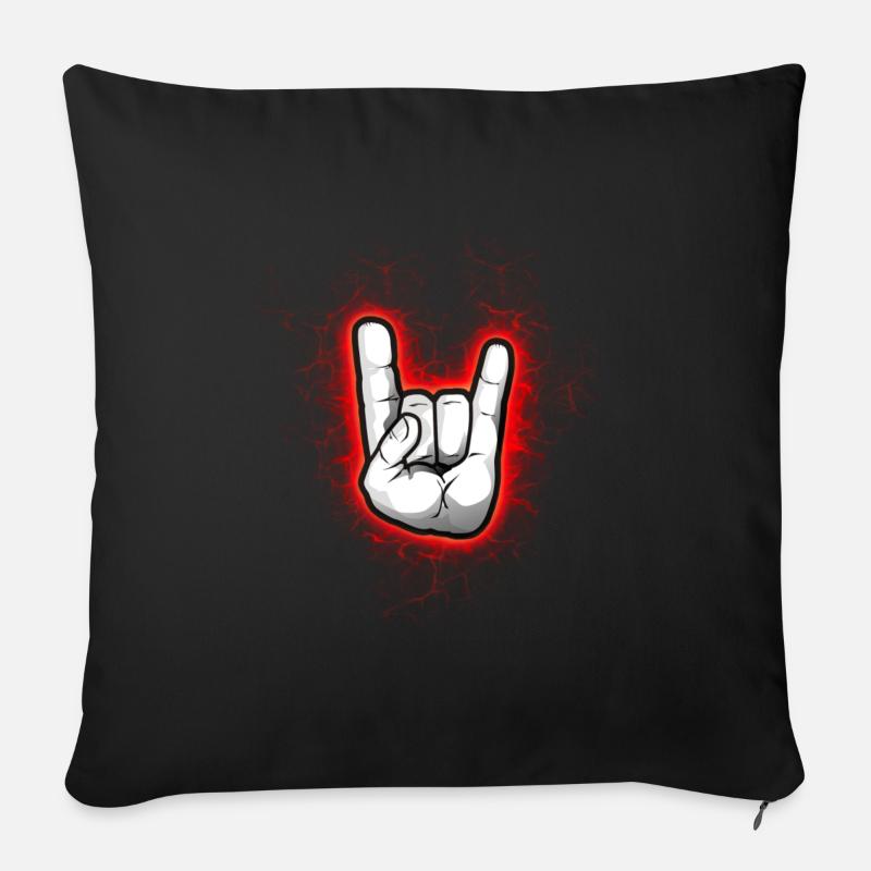 Rock n Roll - Coussin et housse de 45 x 45 cm - noir