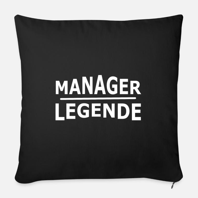 Manager - Sofakissen mit Füllung 45 x 45 cm - Schwarz