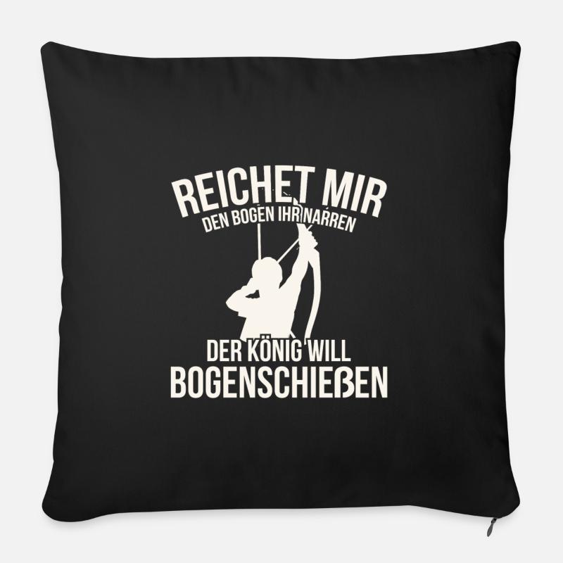 Bogenschießen - Sofakissen mit Füllung 45 x 45 cm - Schwarz