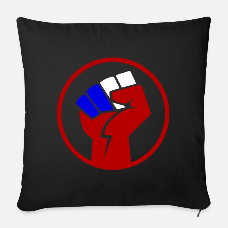 Faust blau weiß rot - Sofakissen mit Füllung 45 x 45 cm - Schwarz