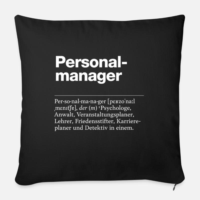 „Personalmanager“ humorvolle Definition - Sofakissen mit Füllung 45 x 45 cm - Schwarz