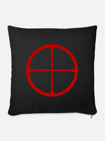 Fadenkreuz - Sofakissen mit Füllung 45 x 45 cm - Schwarz