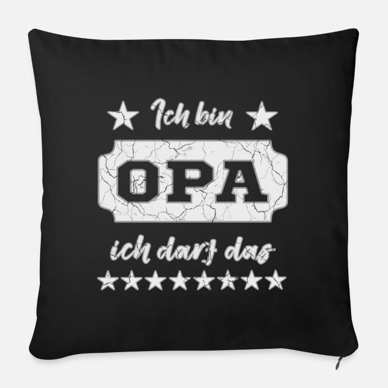  Lustiger Opa Spruch - Sofakissen mit Füllung 45 x 45 cm - Schwarz