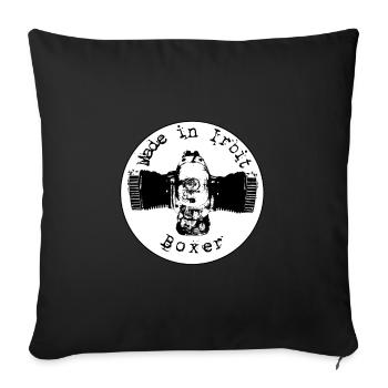 Boxermotor Made in Irbit weiss - Sofakissen mit Füllung 45 x 45 cm - Schwarz - Vorne