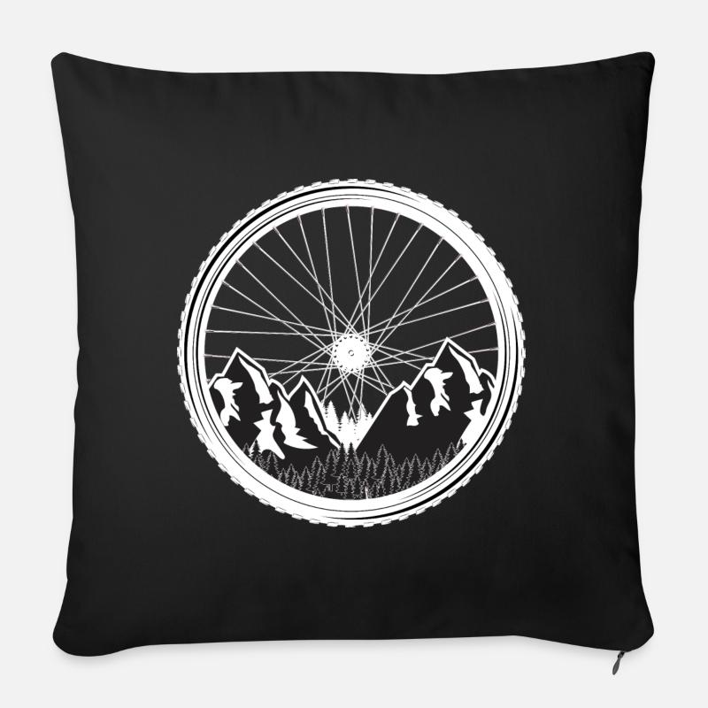 Roue de Montage - Coussin et housse de 45 x 45 cm - noir