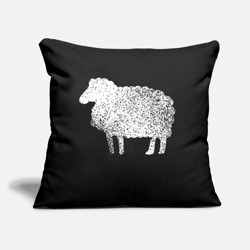 Lustiges Schaf Silhouette Grunge Geschenk Schäfer Sofakissen mit Füllung 45 x 45 cm