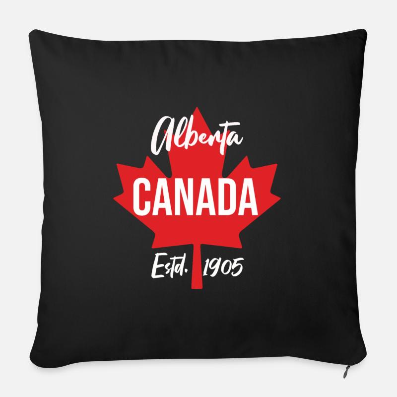 Alberta Kanada 1905 - Sofakissen mit Füllung 45 x 45 cm - Schwarz