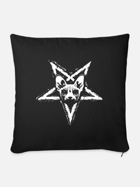 Black Metal Cat - Sofakissen mit Füllung 45 x 45 cm - Schwarz