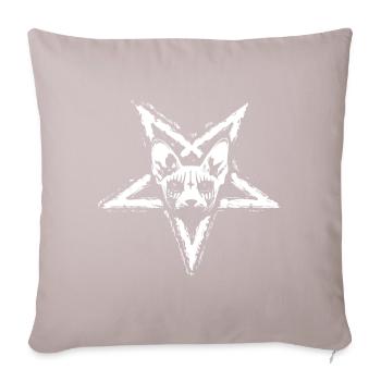 Black Metal Cat - Sofa pillow with filling 45cm x 45cm - light taupe - Front