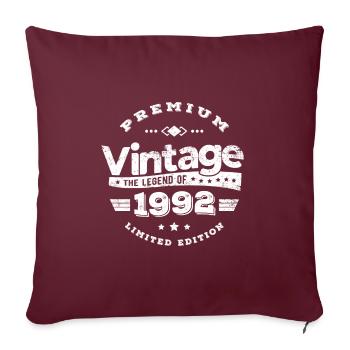 VINTAGE 1992 - Sofa pillow with filling 45cm x 45cm - burgundy - Front