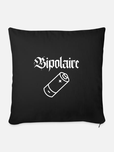 Bipolar - Sofakissen mit Füllung 45 x 45 cm - Schwarz
