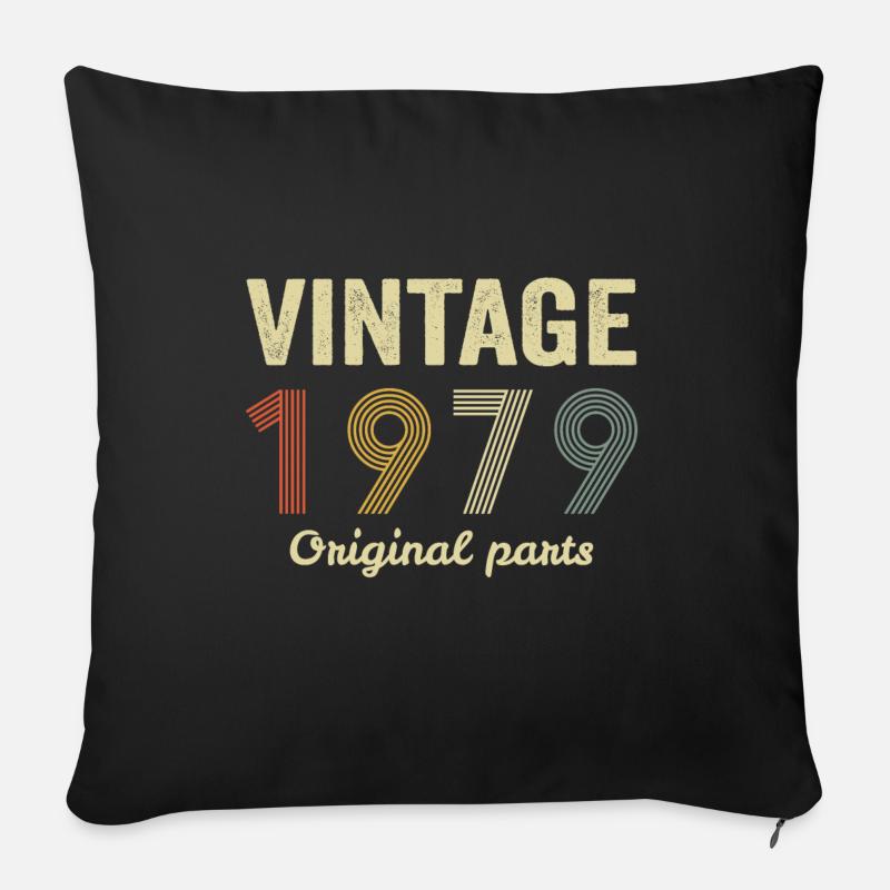 ventage 1979 - Coussin et housse de 45 x 45 cm - noir