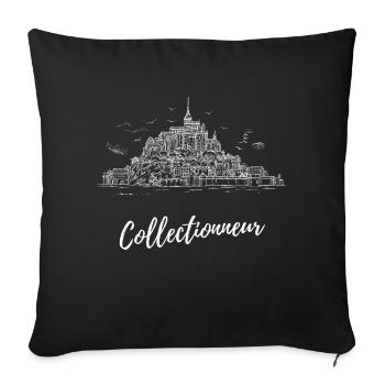 Collector mont saint michel - Sofa pillow with filling 45cm x 45cm - black - Front