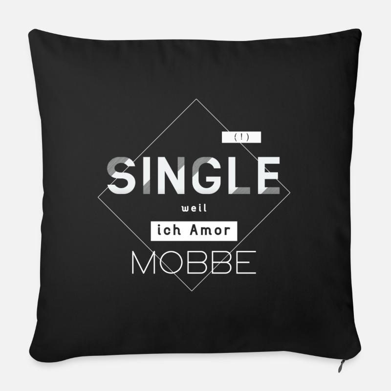 Single - Sofakissen mit Füllung 45 x 45 cm - Schwarz