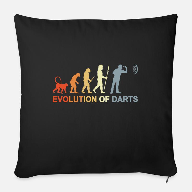 Vintage Dart Evolution - Sofakissen mit Füllung 45 x 45 cm - Schwarz