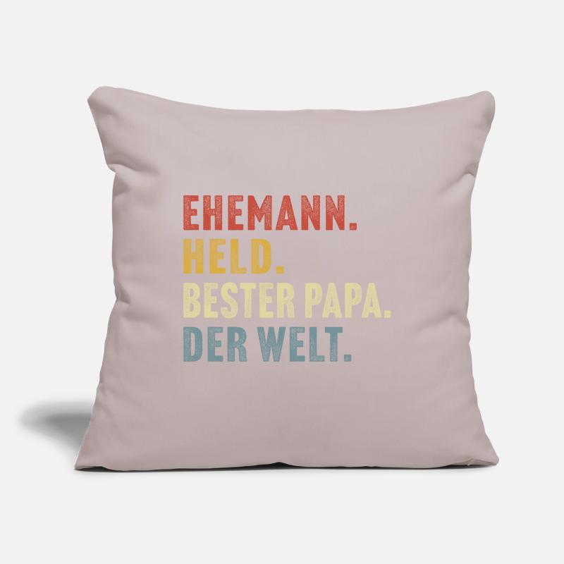 ehemann held bester papa der welt Sofakissen mit Füllung 45 x 45 cm