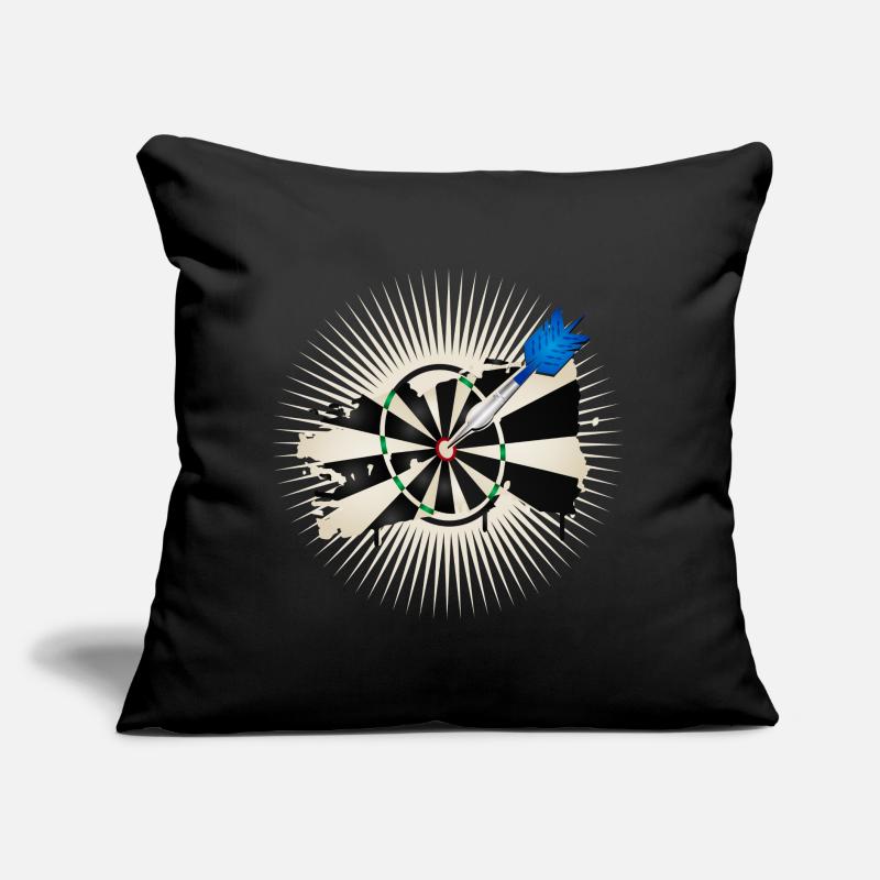jeu de fléchettes radiant avec flèche de fléchette bleue Coussin et housse de 45 x 45 cm