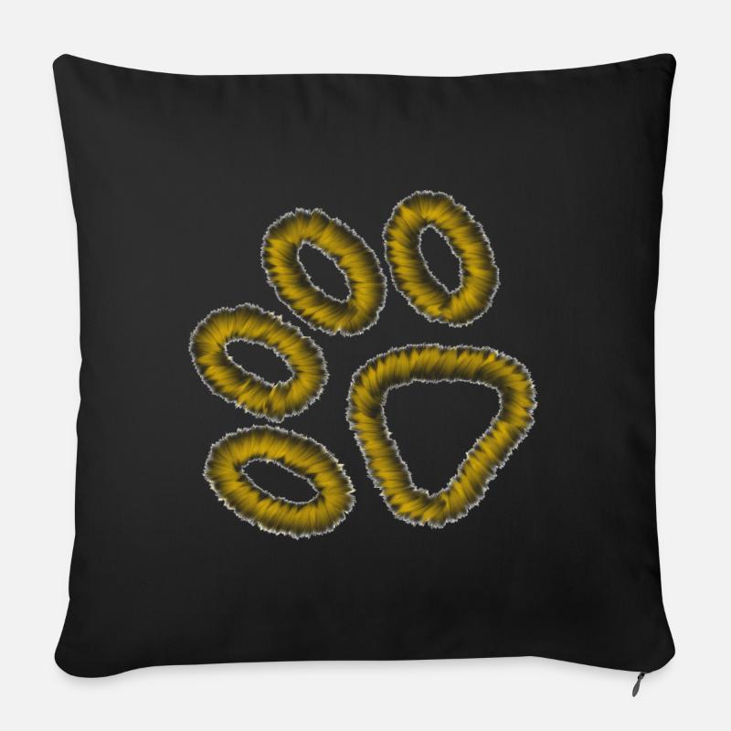 goldene Tiger Pfote - Sofakissen mit Füllung 45 x 45 cm - Schwarz