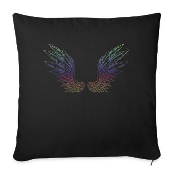 Rainbow wings - Sofakissen mit Füllung 45 x 45 cm - Schwarz - Vorne