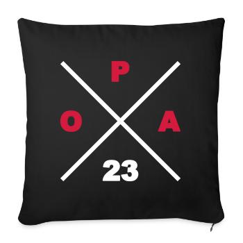 Opa 23 - Sofakissen mit Füllung 45 x 45 cm - Schwarz - Vorne