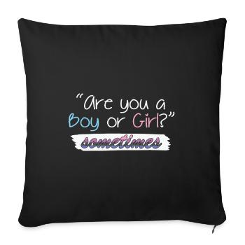 Pregnancy Quote Nonbinary Genderfluid Pride Flag - Sofa pillow with filling 45cm x 45cm - black - Front