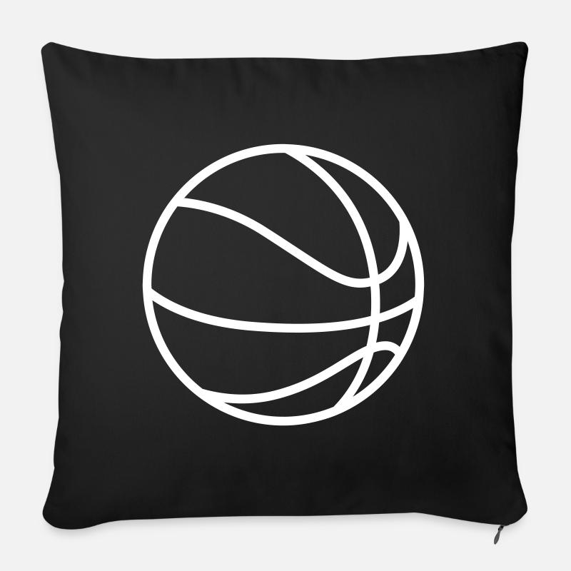 Basketball - Sofakissen mit Füllung 45 x 45 cm - Schwarz