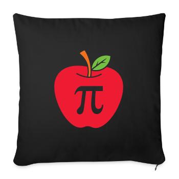 Math Quote Apple Pi Day Math Lover Teacher - Sofa pillow with filling 45cm x 45cm - black - Front