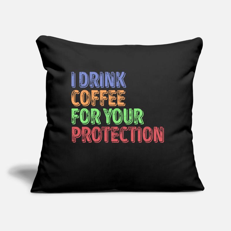 Caffeine Coffee Humorous Statement Coffee Lovers Sofa pillow with filling 45cm x 45cm