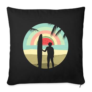 Summer sunrise - Sofa pillow with filling 45cm x 45cm - black - Front
