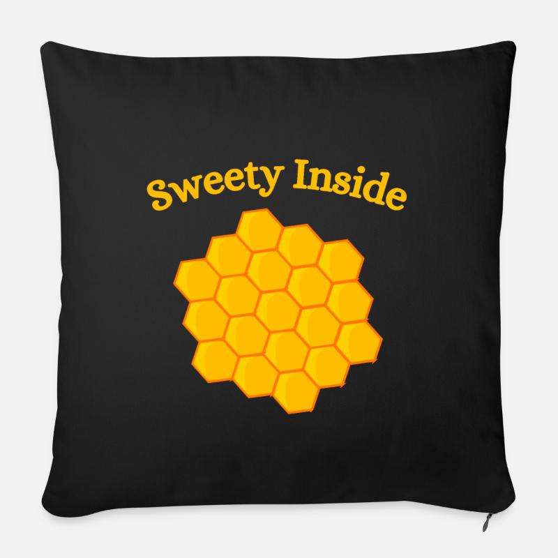 Sweety inside - Nicht nur Bienen sind süß - Sofakissen mit Füllung 45 x 45 cm - Schwarz