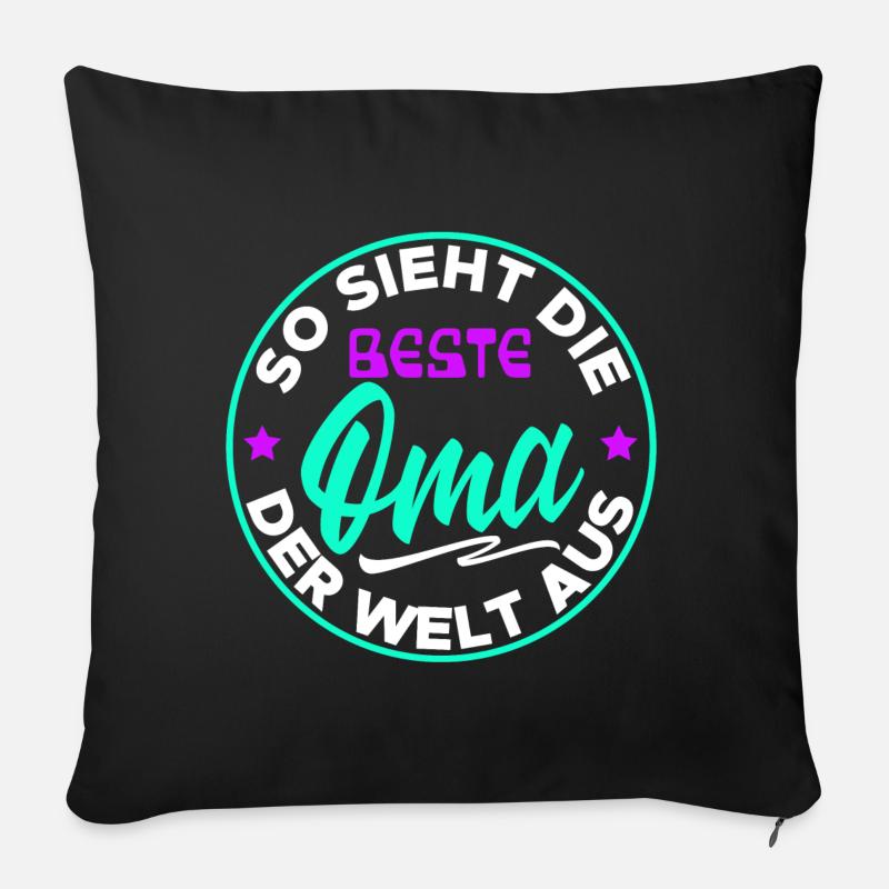 Beste Oma Statement Großmutter Großmama Seniorin - Sofakissen mit Füllung 45 x 45 cm - Schwarz