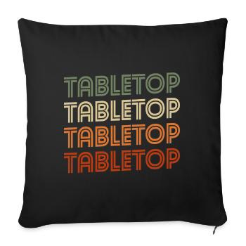 Plateau de jeu de plateau de dés sur table - Coussin et housse de 45 x 45 cm - noir - Devant